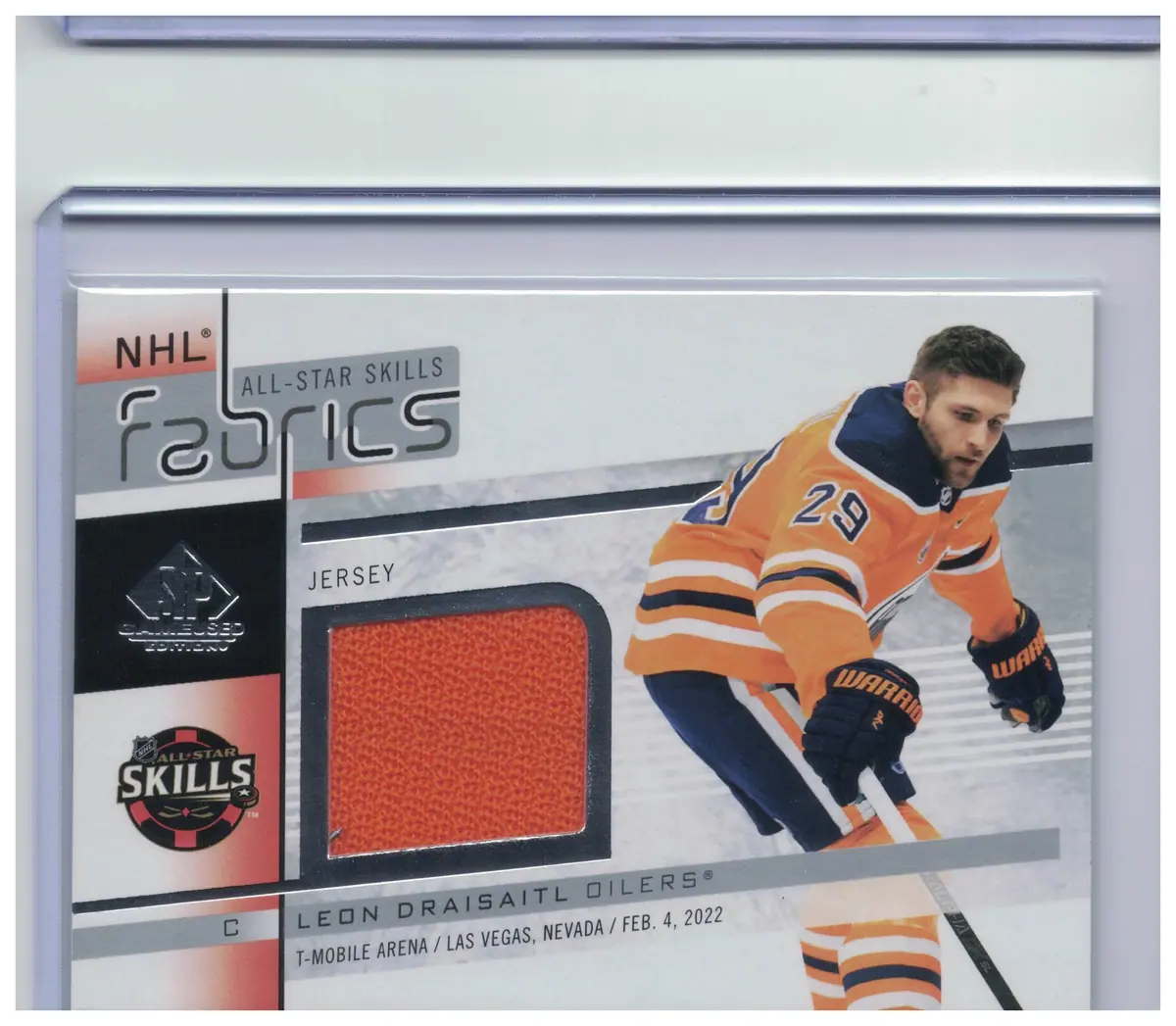 Leon Draisaitl All-Star Skills Fabrics AS-35 Oilers 2022-23 SP Game Used Relic — front